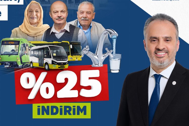 Bursa’da emeklilere, ulaşımda ve su faturalarında yüzde 25 indirim