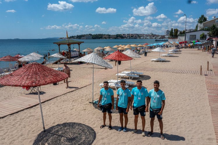 Kocaeli’nin mavi bayraklı plajlarında deniz keyfi