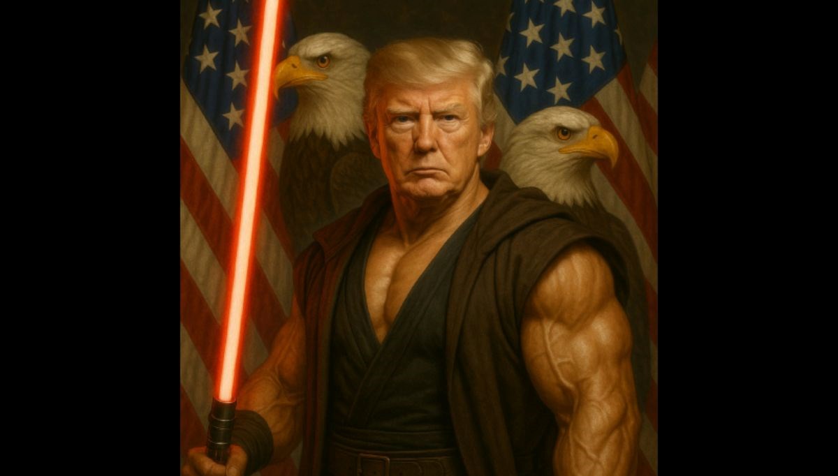 Trump’tan Star Wars (Yıldız Savaşları) göndermesi: Savaşçı olarak resmedildi