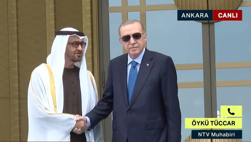 Cumhurbaşkanı Erdoğan, BAE lideri El Nahyan ile Ankara’da bir ortaya geldi